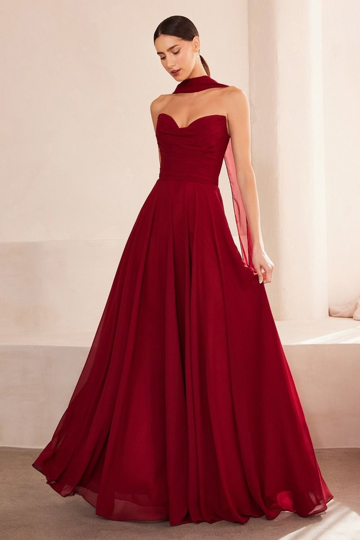 Ladivine Amoris T703 Dress Strapless A-Line Bridesmaid Gown - Luzilly Bridal & Apparel