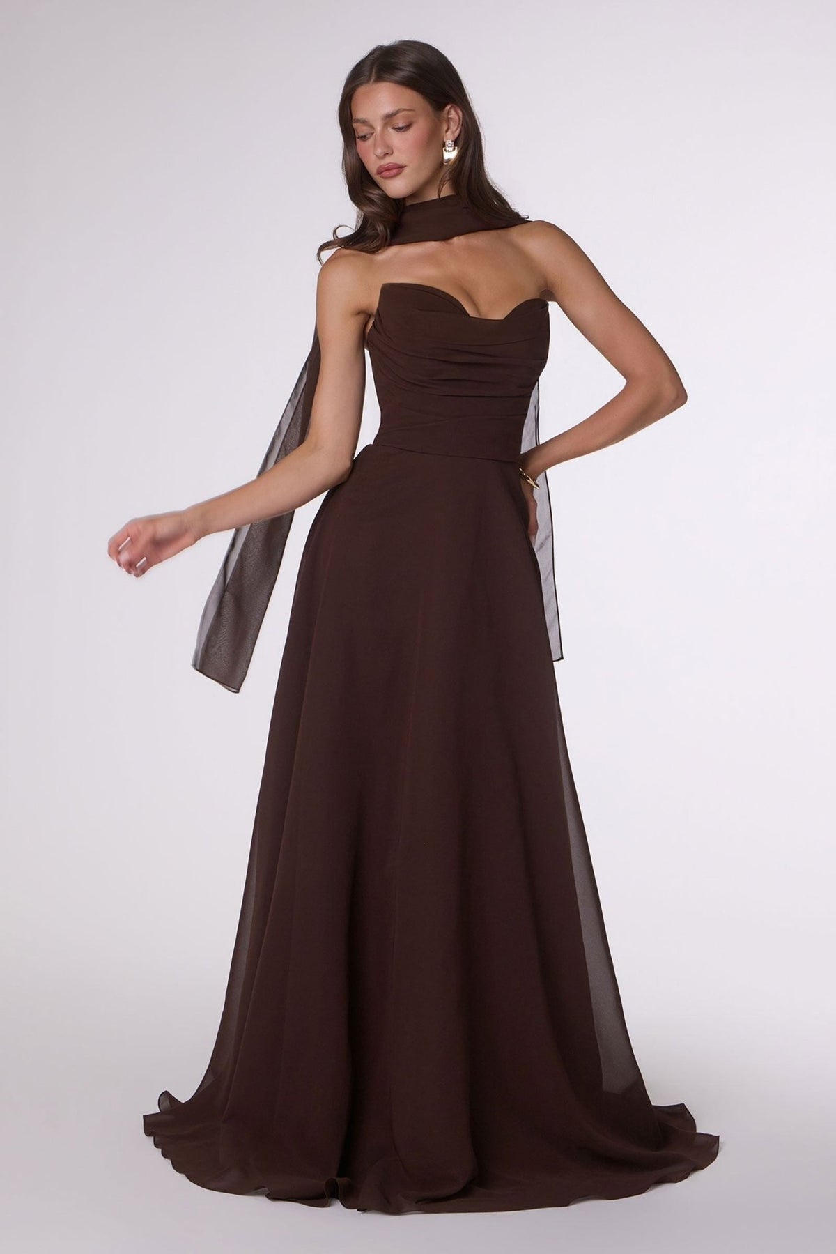 Ladivine Amoris T703 Dress Strapless A-Line Bridesmaid Gown - Luzilly Bridal & Apparel