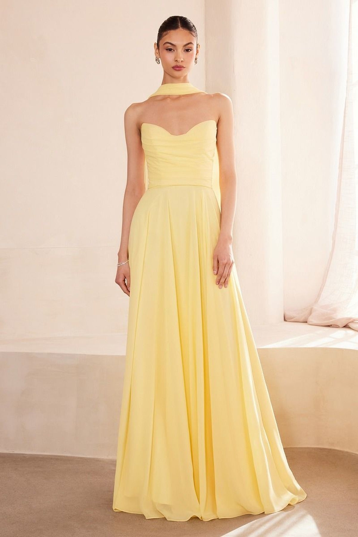 Ladivine Amoris T703 Dress Strapless A-Line Bridesmaid Gown - Luzilly Bridal & Apparel