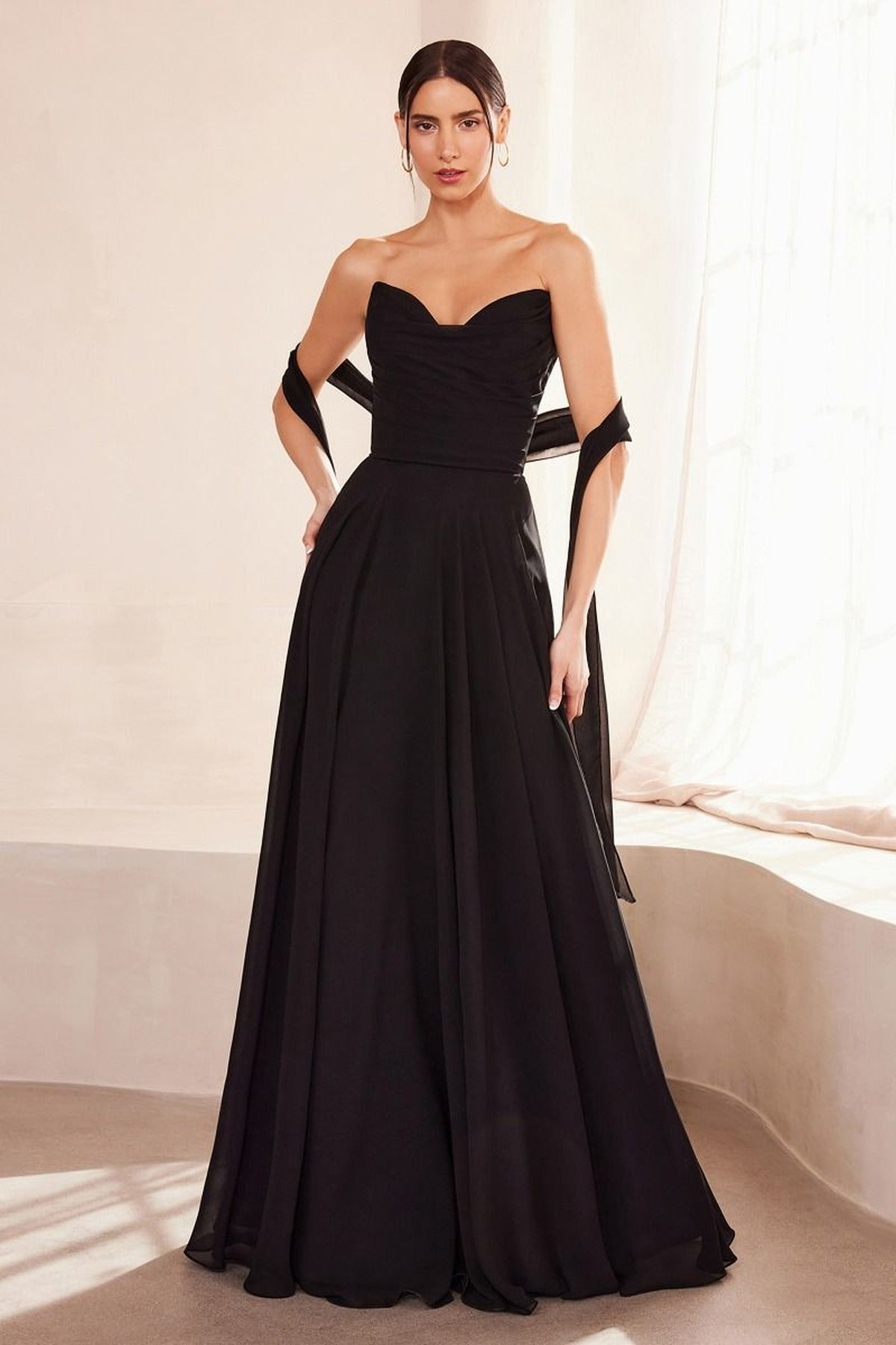 Ladivine Amoris T703 Dress Strapless A-Line Bridesmaid Gown - Luzilly Bridal & Apparel