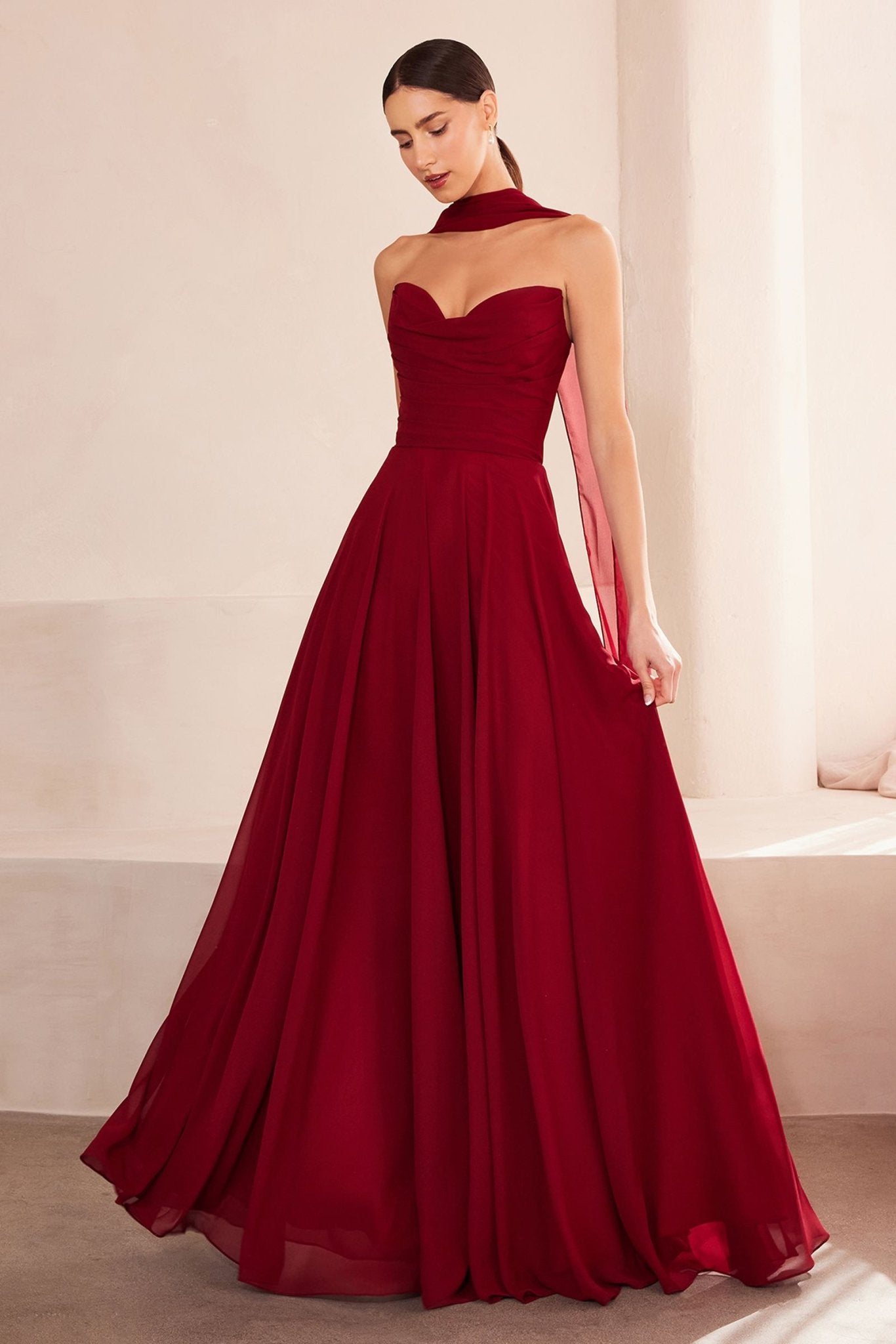 Ladivine Amoris T703 Dress Strapless A-Line Bridesmaid Gown - Luzilly Bridal & Apparel