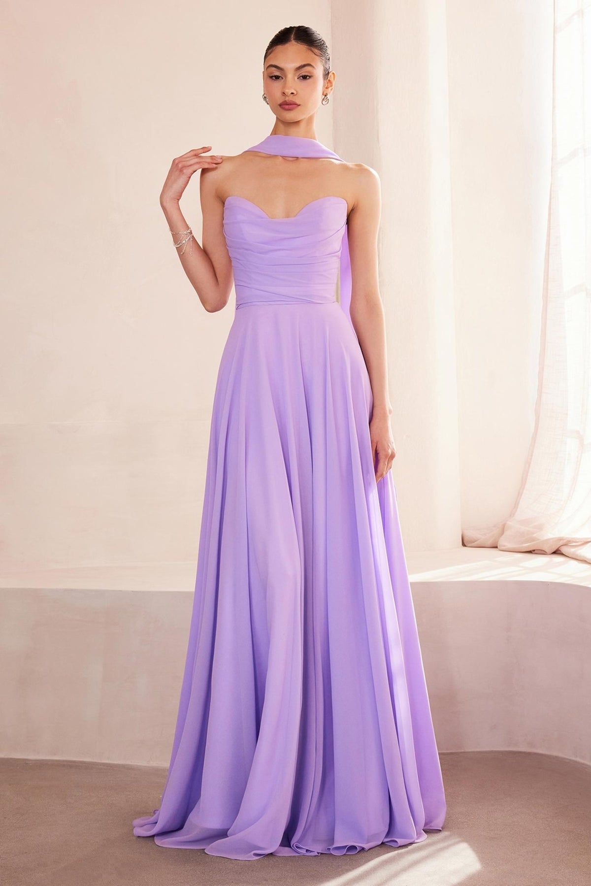 Ladivine Amoris T703 Dress Strapless A-Line Bridesmaid Gown - Luzilly Bridal & Apparel