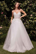 Ladivine C148W Strapless A-Line Lace & Tulle Wedding Dress - Luzilly Bridal & Apparel