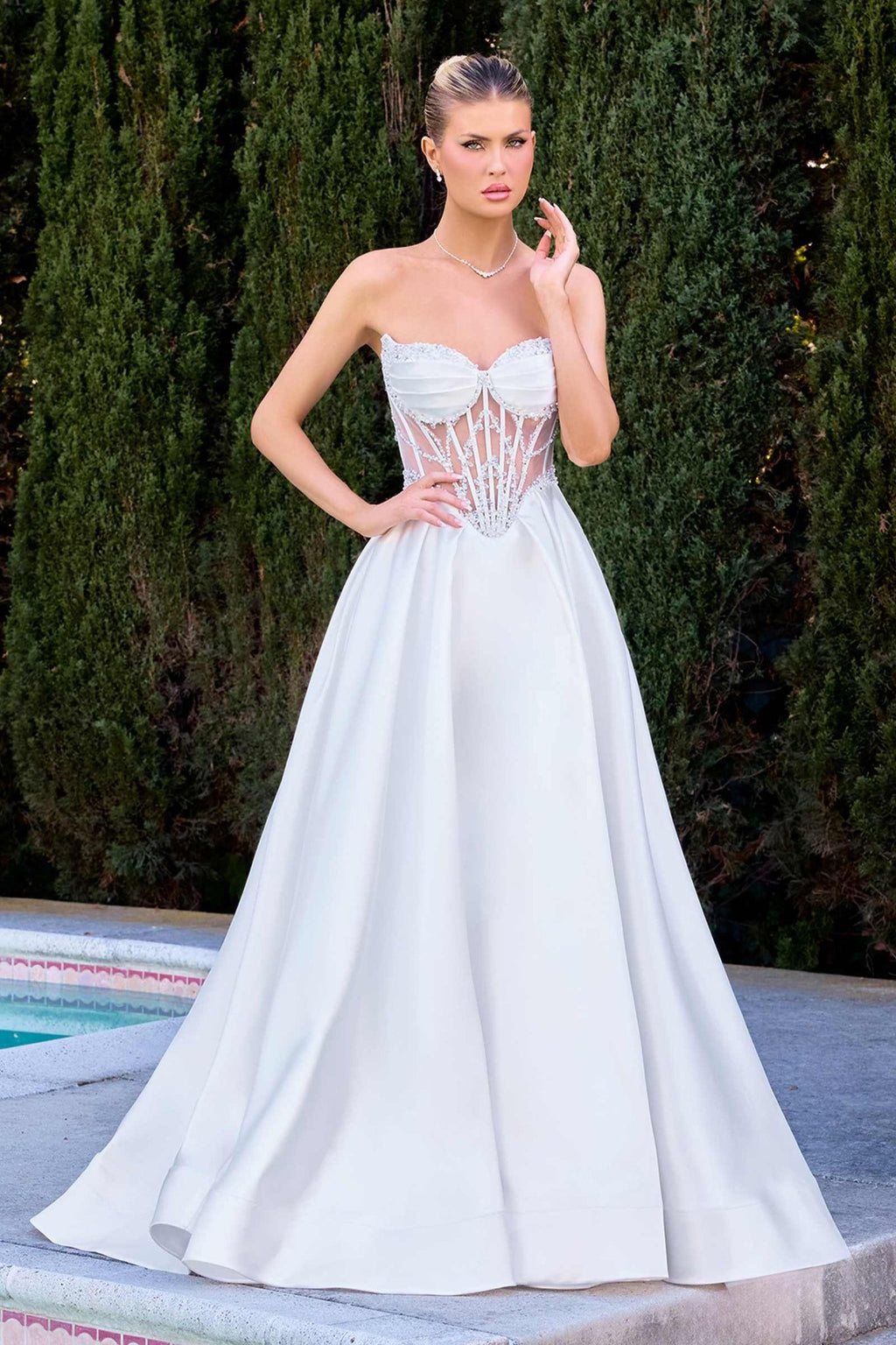 Ladivine CD389W Timeless A-Line Fairytale Bridal Gown - Luzilly Bridal & Apparel