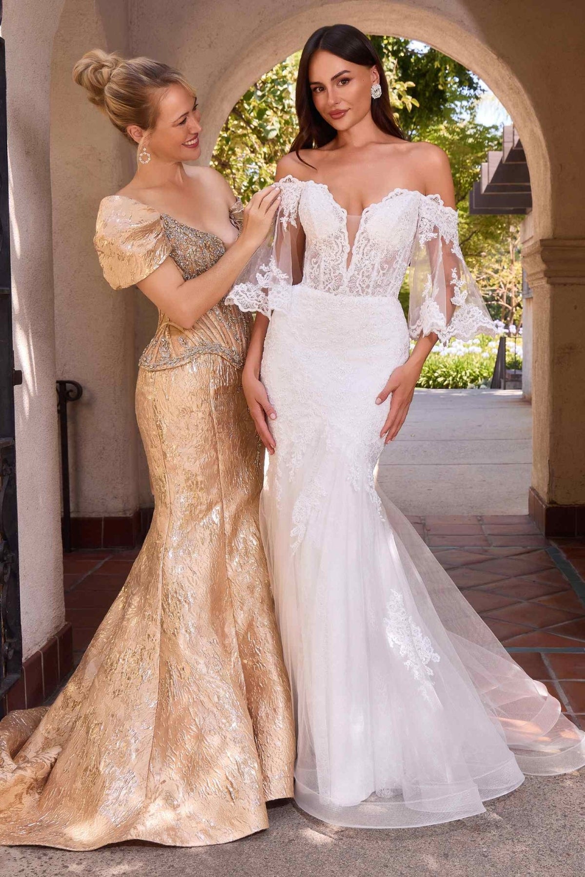 Ladivine CD659W Off Shoulder Mermaid Wedding Gown - Luzilly Bridal & Apparel
