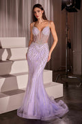 Ladivine CD759 Embellished Fit & Flare Prom Dress - Luzilly Bridal & Apparel