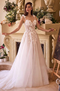 Ladivine CDS498W Lace Appliqué A-Line Wedding Dress - Luzilly Bridal & Apparel
