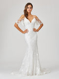 Lara 51037 - Lace Mermaid Bridal Gown - OUTLET - Luzilly Bridal & Apparel