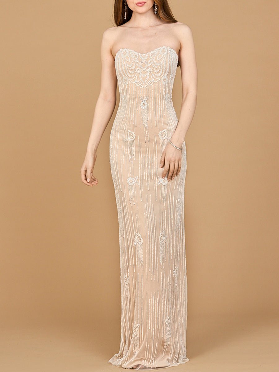 Lara 51212- Strapless Beaded Wedding Gown - Luzilly Bridal & Apparel