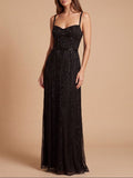 Lara 9917- Spaghetti Strap Beaded Gown - Luzilly Bridal & Apparel