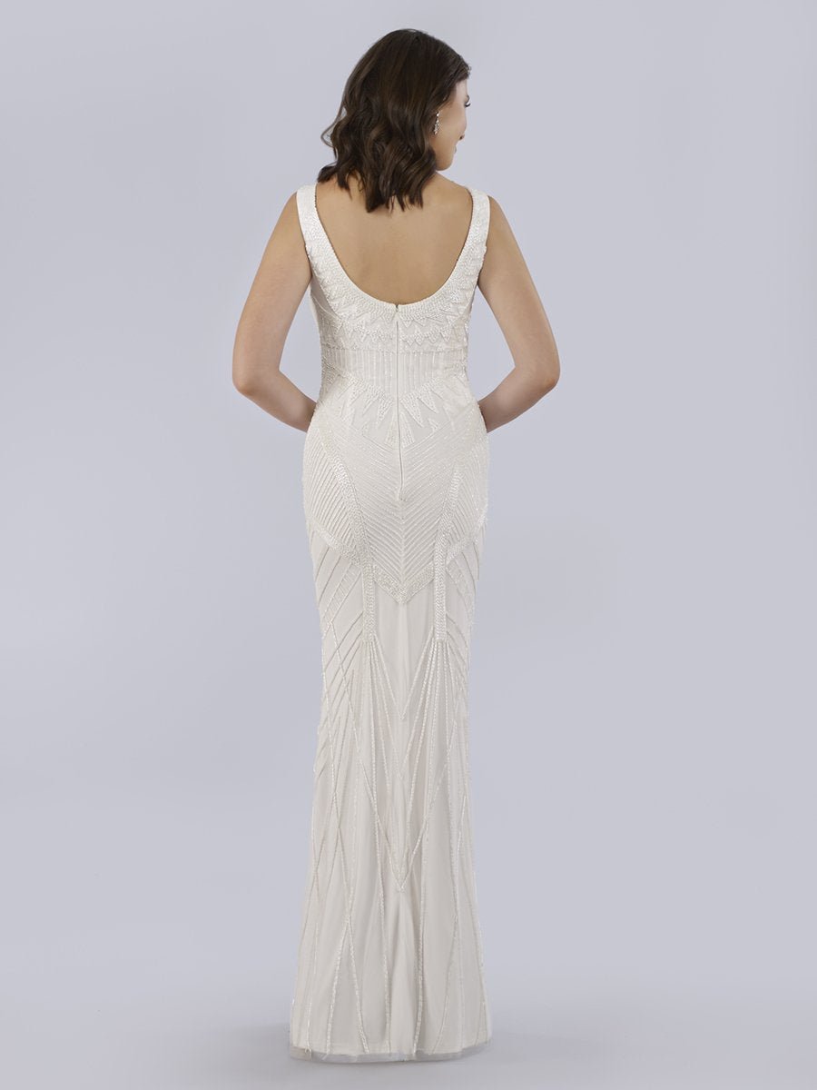 Lara Bryant Beaded Tank Sheath Wedding Dress - Luzilly Bridal & Apparel