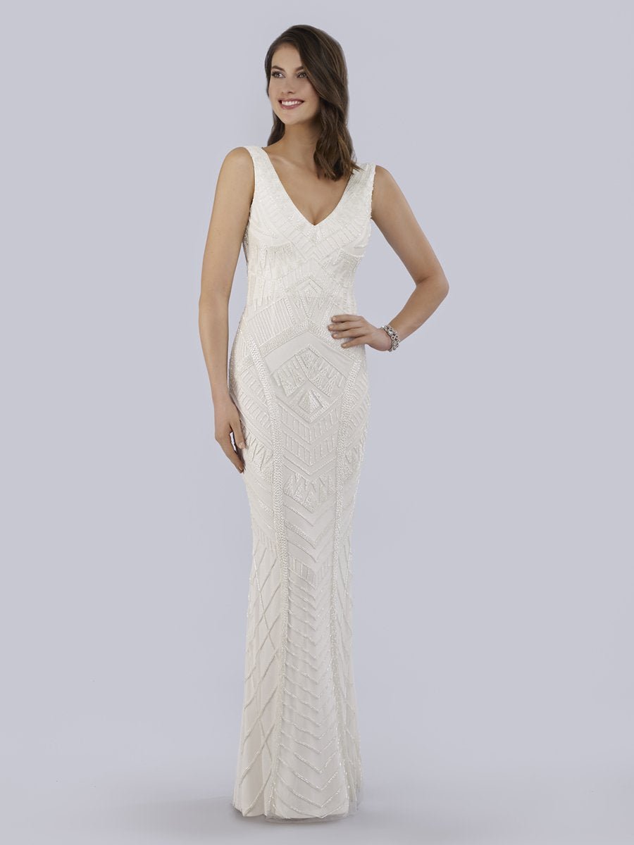 Lara Bryant Beaded Tank Sheath Wedding Dress - Luzilly Bridal & Apparel