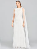 Lara Eve Beaded Cape Sleeve Wedding Dress - Luzilly Bridal & Apparel