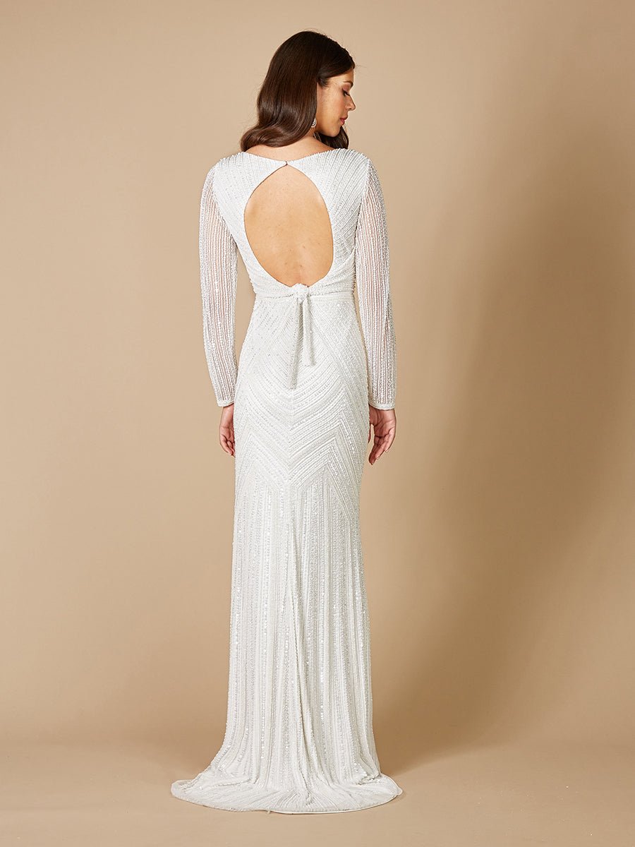 Lara Finley Sheer Sleeve Wedding Gown - Luzilly Bridal & Apparel