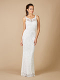 Lara Foster High-Neck Sleeveless Wedding Gown - Luzilly Bridal & Apparel