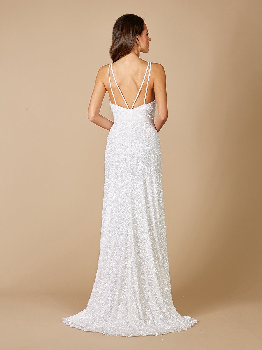Lara Greenley Sleeveless Beaded Wedding Dress - OUTLET - Luzilly Bridal & Apparel