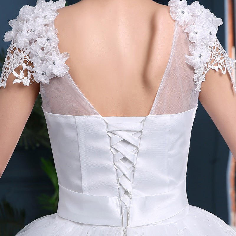 Large Trailing Lace Lace Tie Wedding Dress Slim And Slim - Luzilly Bridal & Apparel