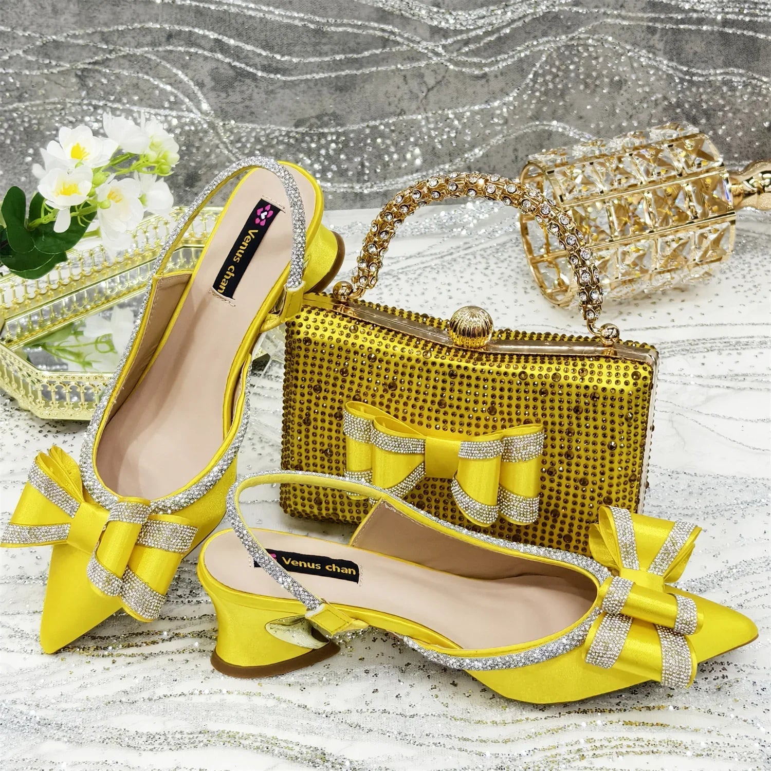 Lastest Italian Ladies Shoes with Matching Bag Set ED113 - Luzilly Bridal & Apparel