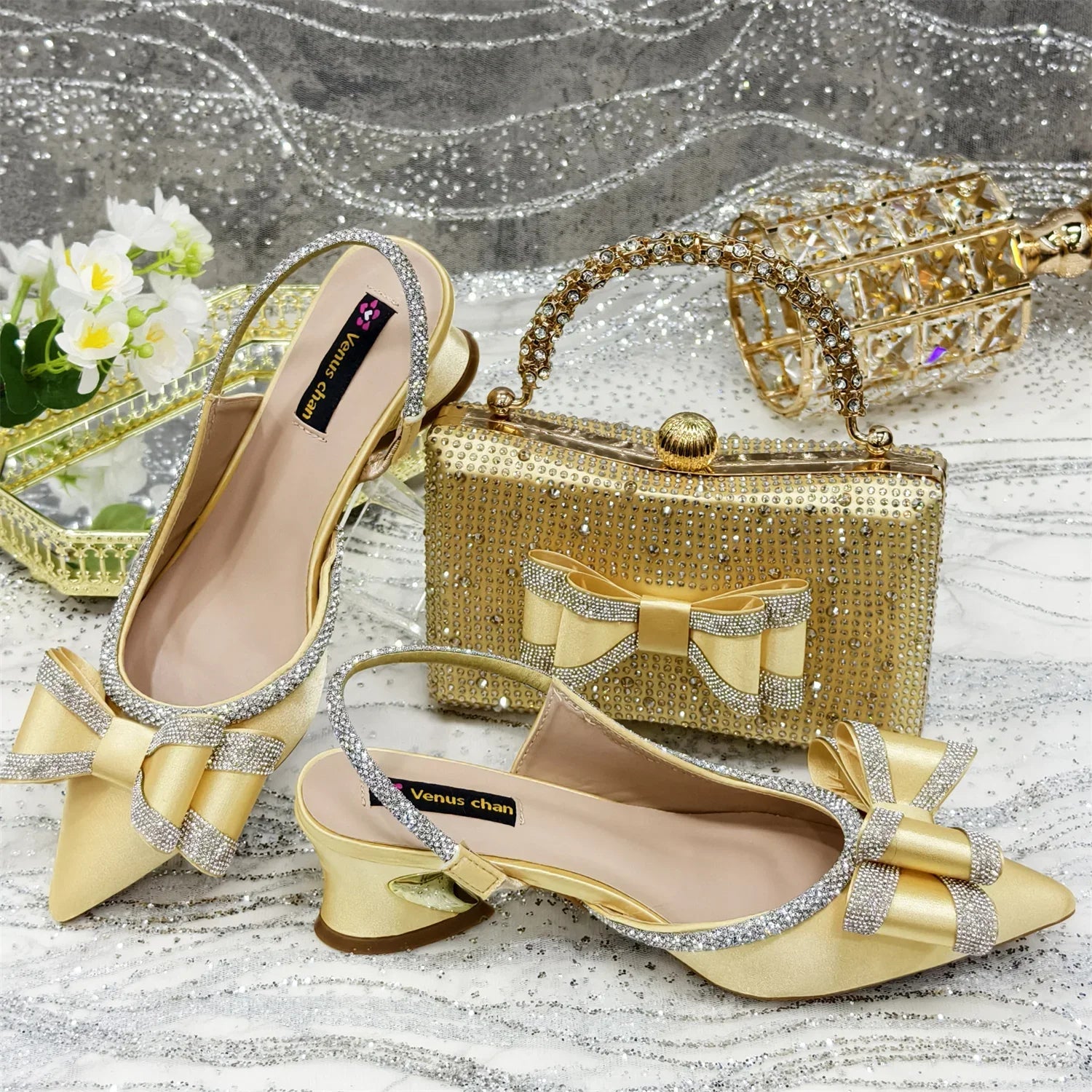 Lastest Italian Ladies Shoes with Matching Bag Set ED113 - Luzilly Bridal & Apparel