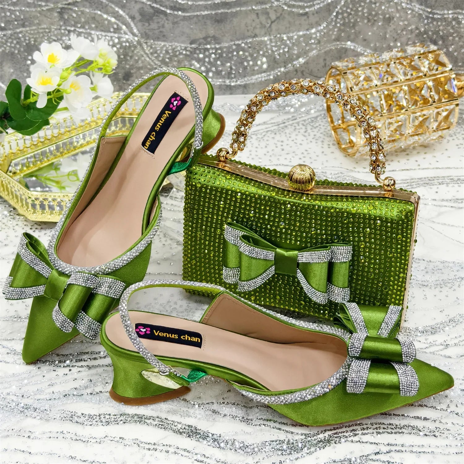 Lastest Italian Ladies Shoes with Matching Bag Set ED113 - Luzilly Bridal & Apparel