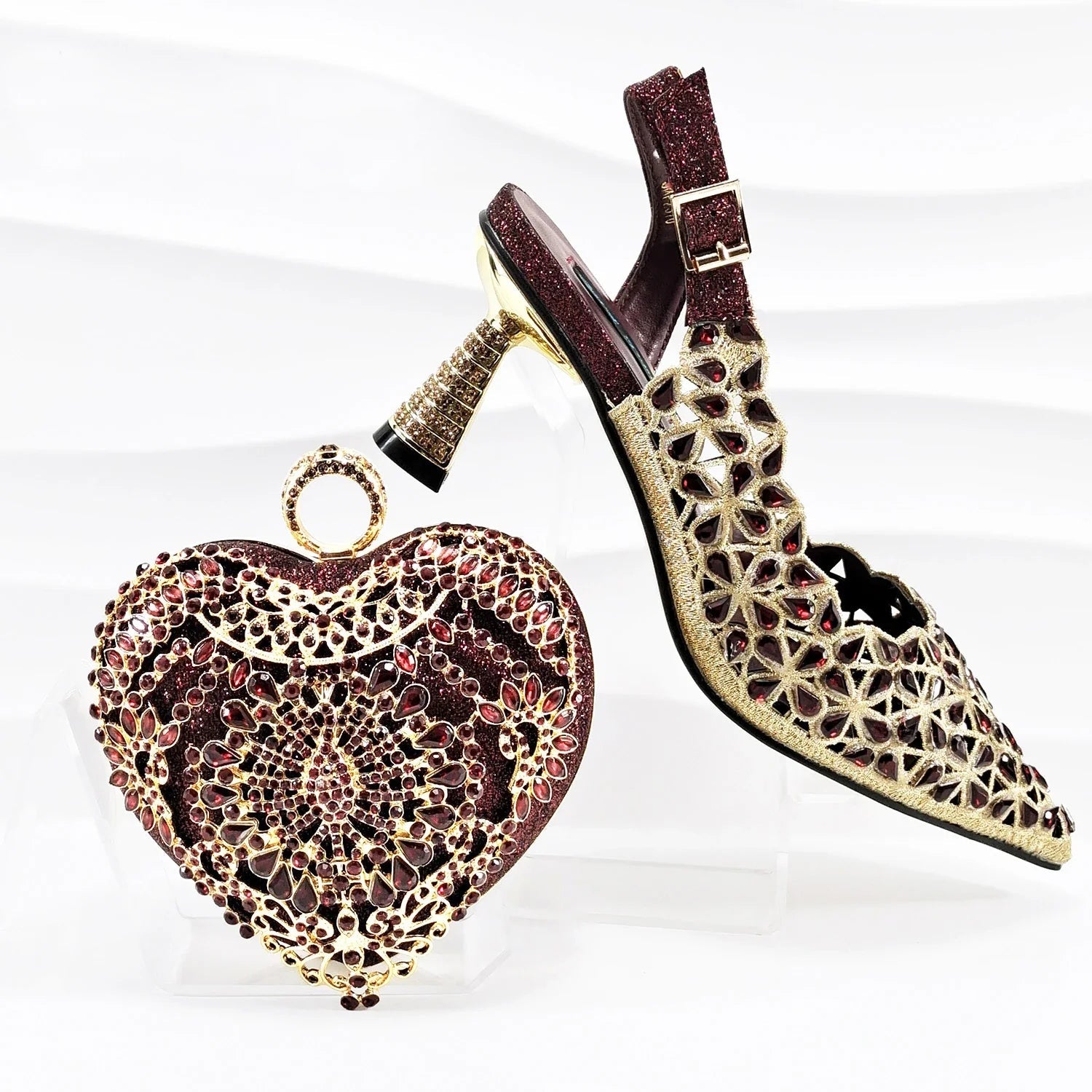 Lastest Italian Ladies Shoes with Matching Bag Set EDBGQ1-3 - Luzilly Bridal & Apparel