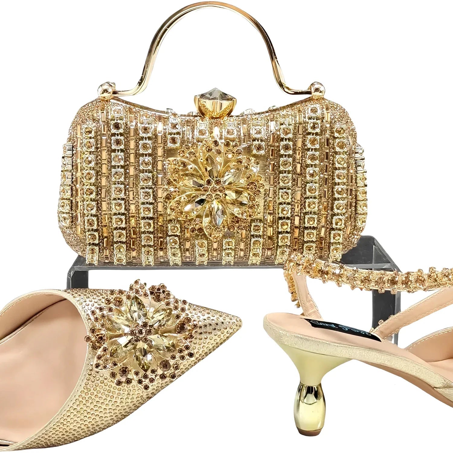 Lastest Italian Ladies Shoes with Matching Bag Set HKK1-62 - Luzilly Bridal & Apparel