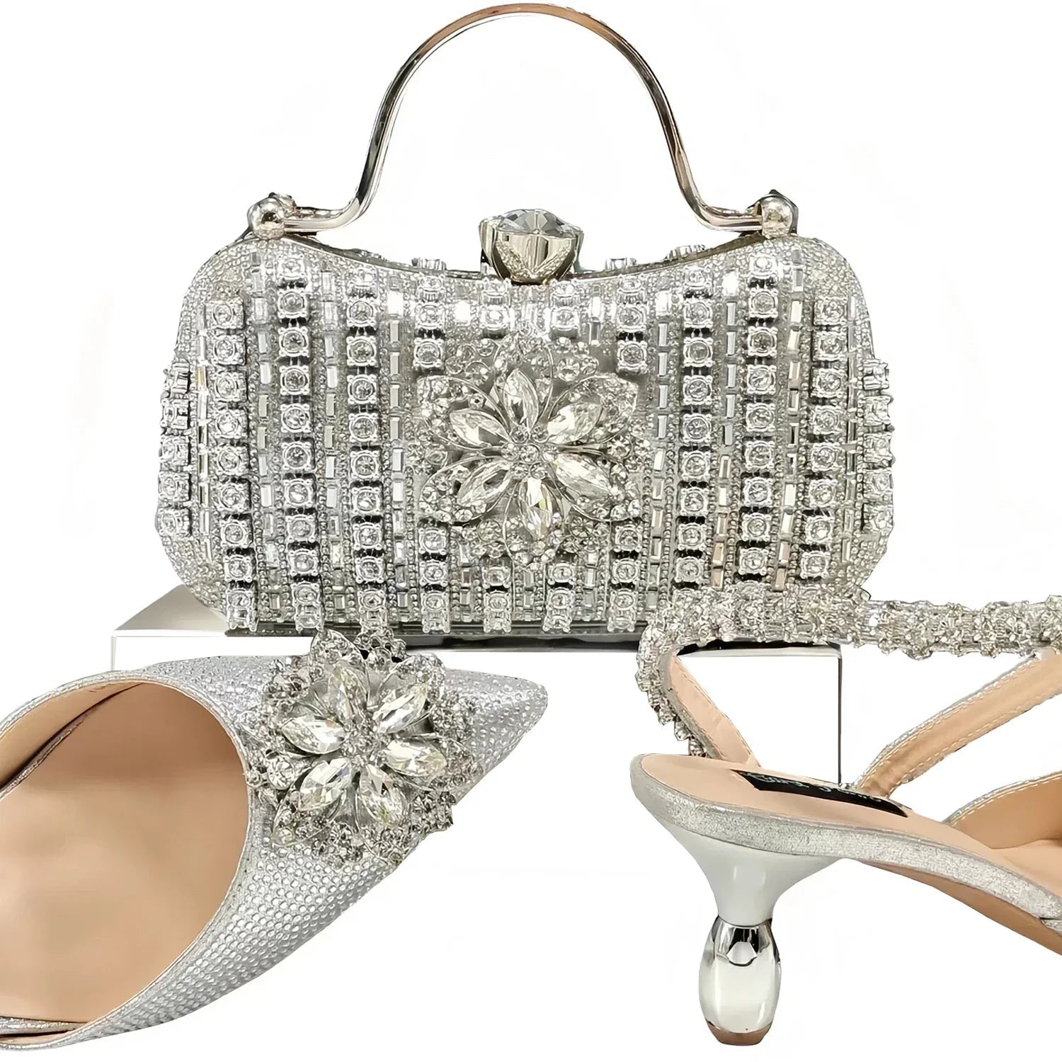 Lastest Italian Ladies Shoes with Matching Bag Set HKK1-62 - Luzilly Bridal & Apparel