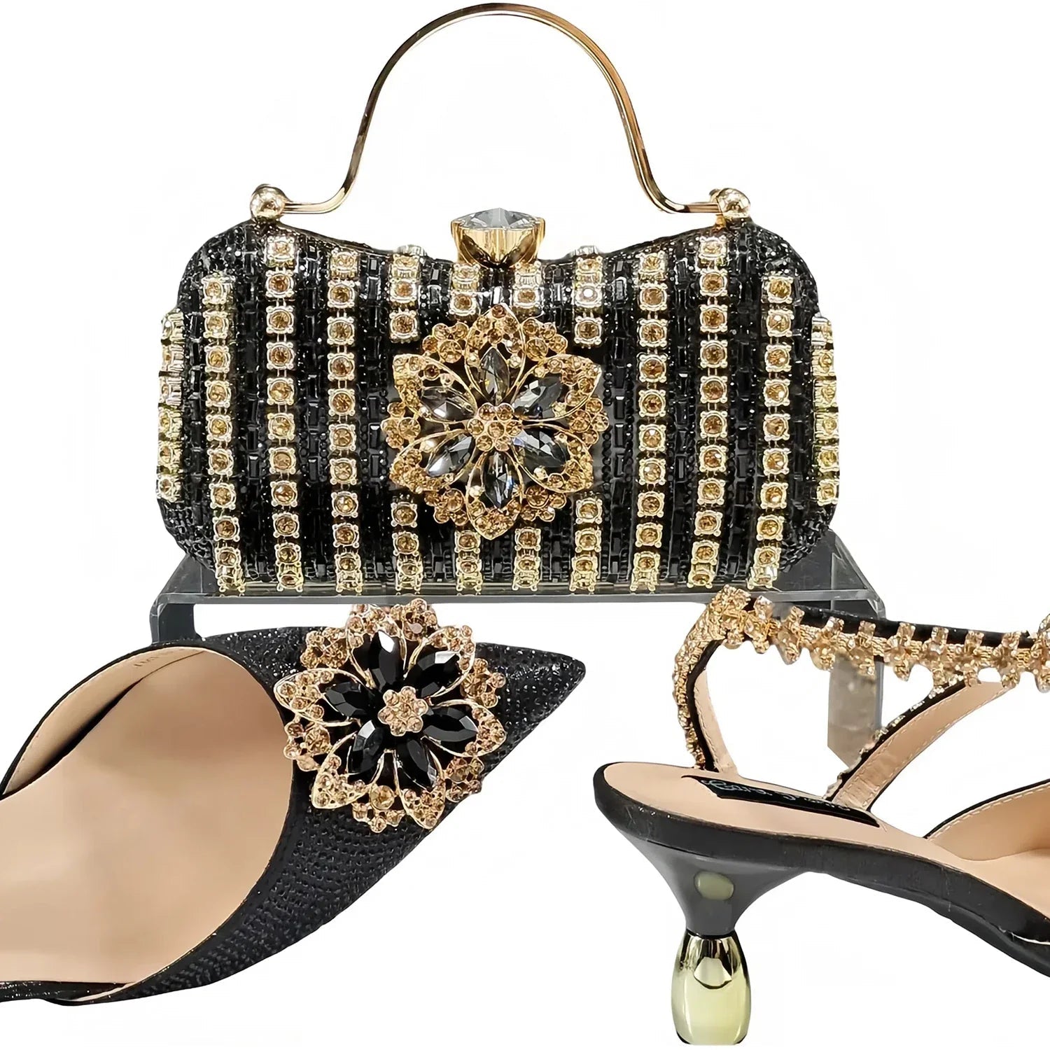 Lastest Italian Ladies Shoes with Matching Bag Set HKK1-62 - Luzilly Bridal & Apparel
