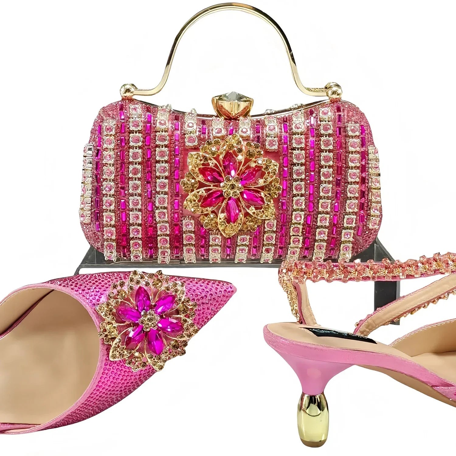 Lastest Italian Ladies Shoes with Matching Bag Set HKK1-62 - Luzilly Bridal & Apparel