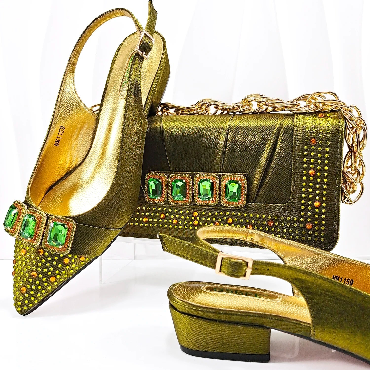 Lastest Italian Style Ladies Shoes with Matching Bag Set HMP1-9 - Luzilly Bridal & Apparel