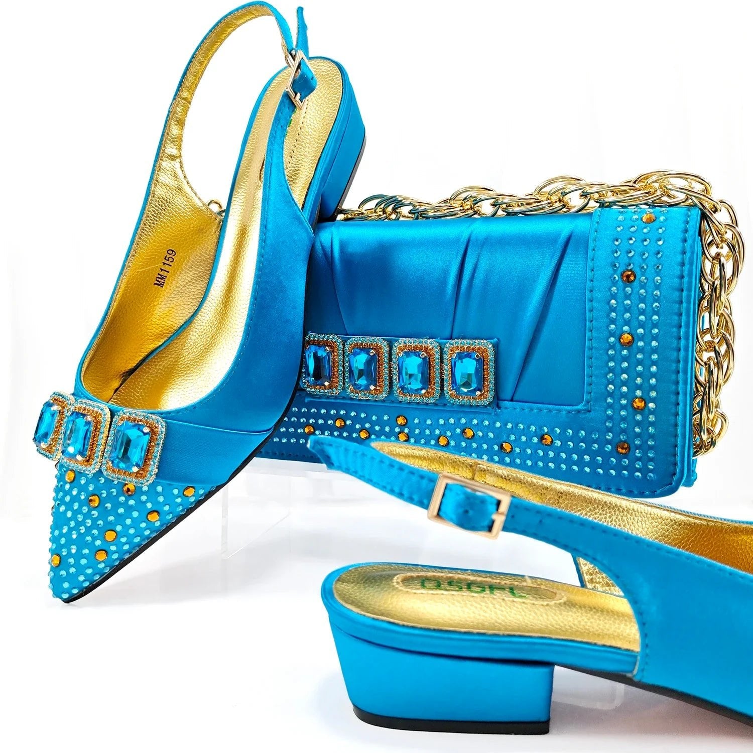 Lastest Italian Style Ladies Shoes with Matching Bag Set HMP1-9 - Luzilly Bridal & Apparel