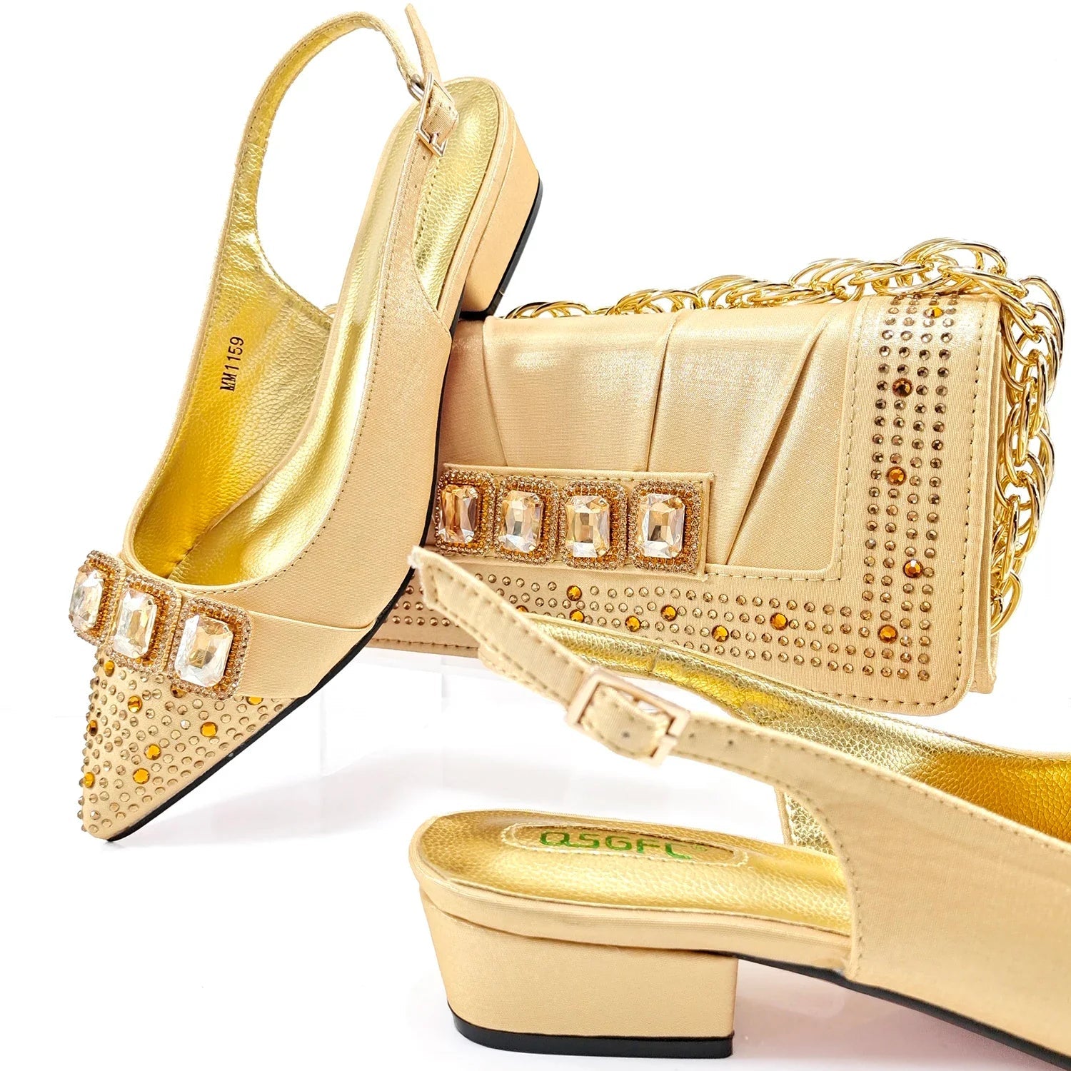 Lastest Italian Style Ladies Shoes with Matching Bag Set HMP1-9 - Luzilly Bridal & Apparel