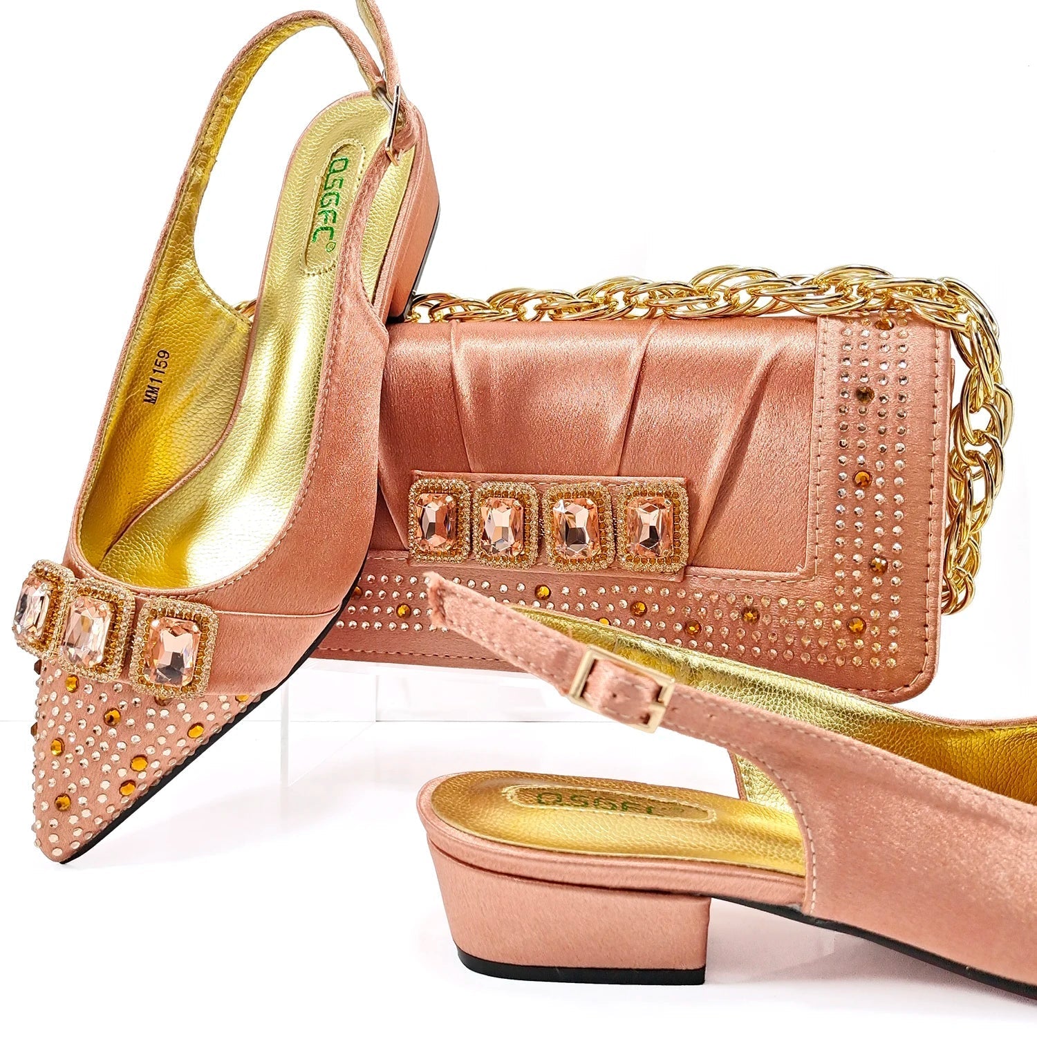 Lastest Italian Style Ladies Shoes with Matching Bag Set HMP1-9 - Luzilly Bridal & Apparel