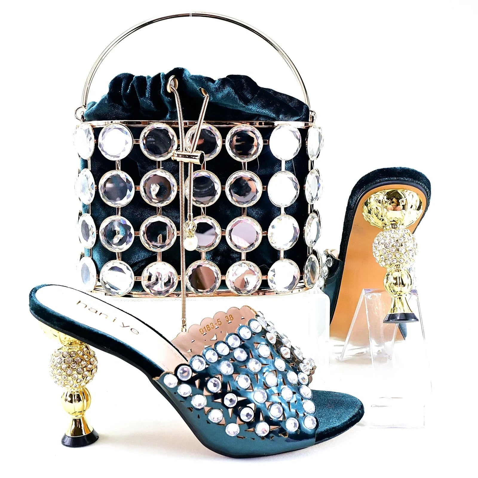 Lastest Italian Style Ladies Shoes with Matching Bag Set HRT1-26 - Luzilly Bridal & Apparel