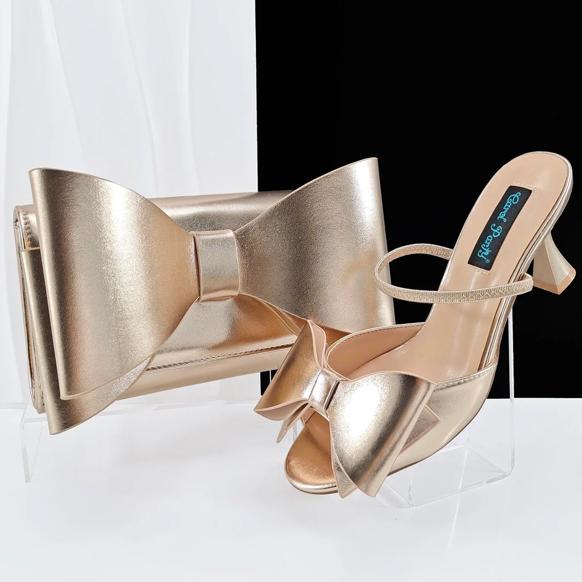 Lastest Italian Style Ladies Shoes with Matching Bag Set HVB1-1 - Luzilly Bridal & Apparel