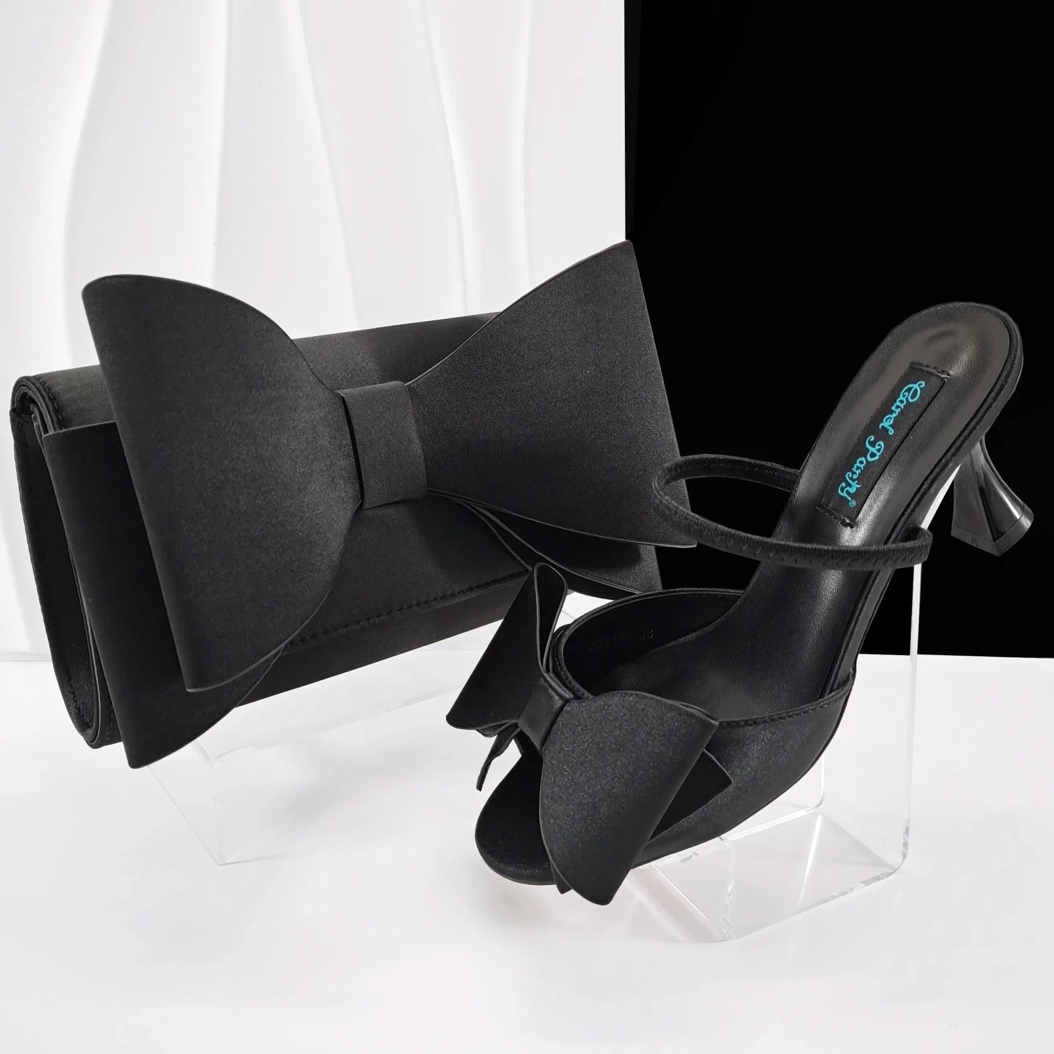 Lastest Italian Style Ladies Shoes with Matching Bag Set HVB1-1 - Luzilly Bridal & Apparel