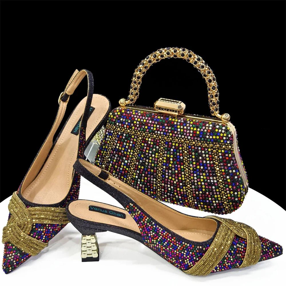 Lastest Italian Style Shoes with Matching Bag Set ED1290 - Luzilly Bridal & Apparel