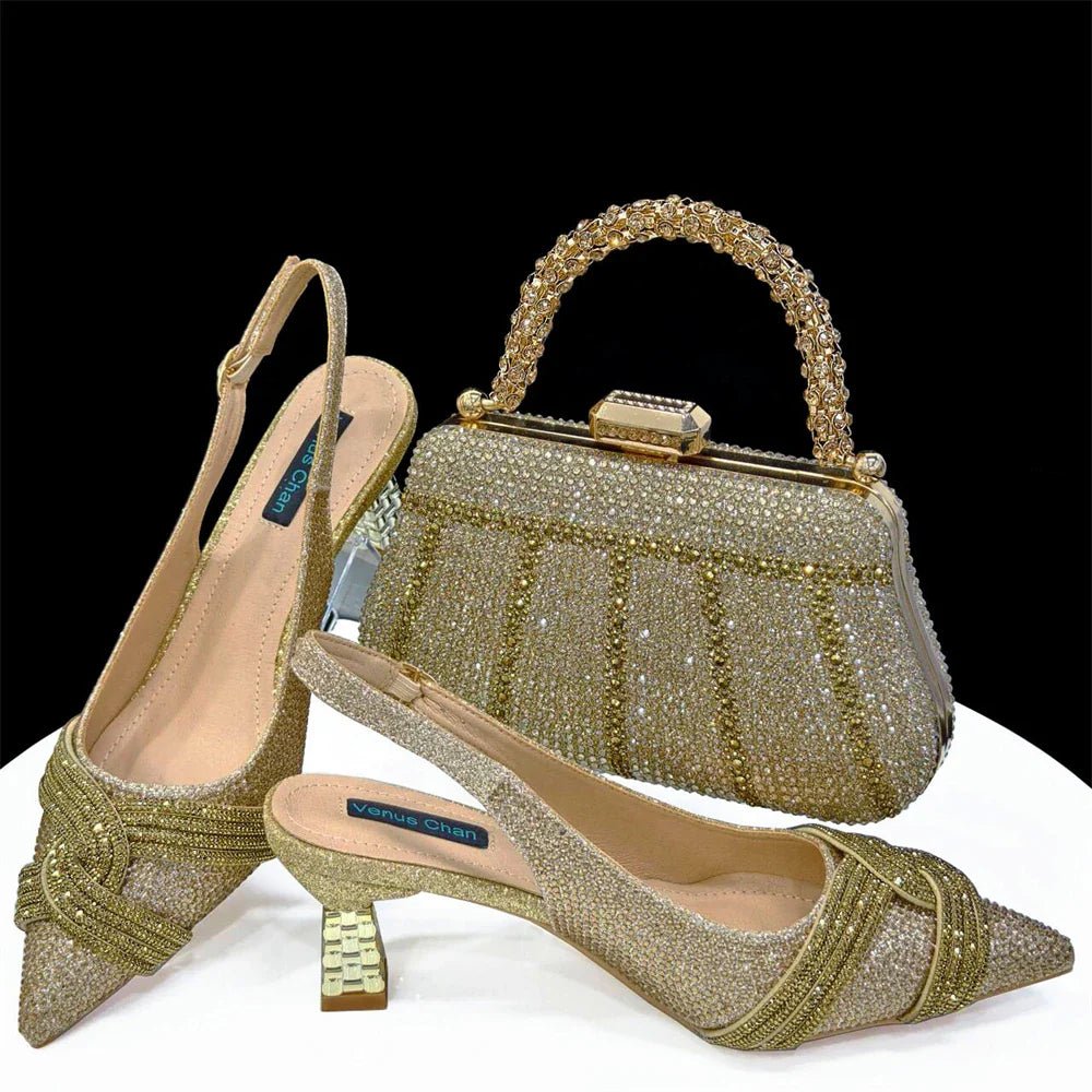 Lastest Italian Style Shoes with Matching Bag Set ED1290 - Luzilly Bridal & Apparel