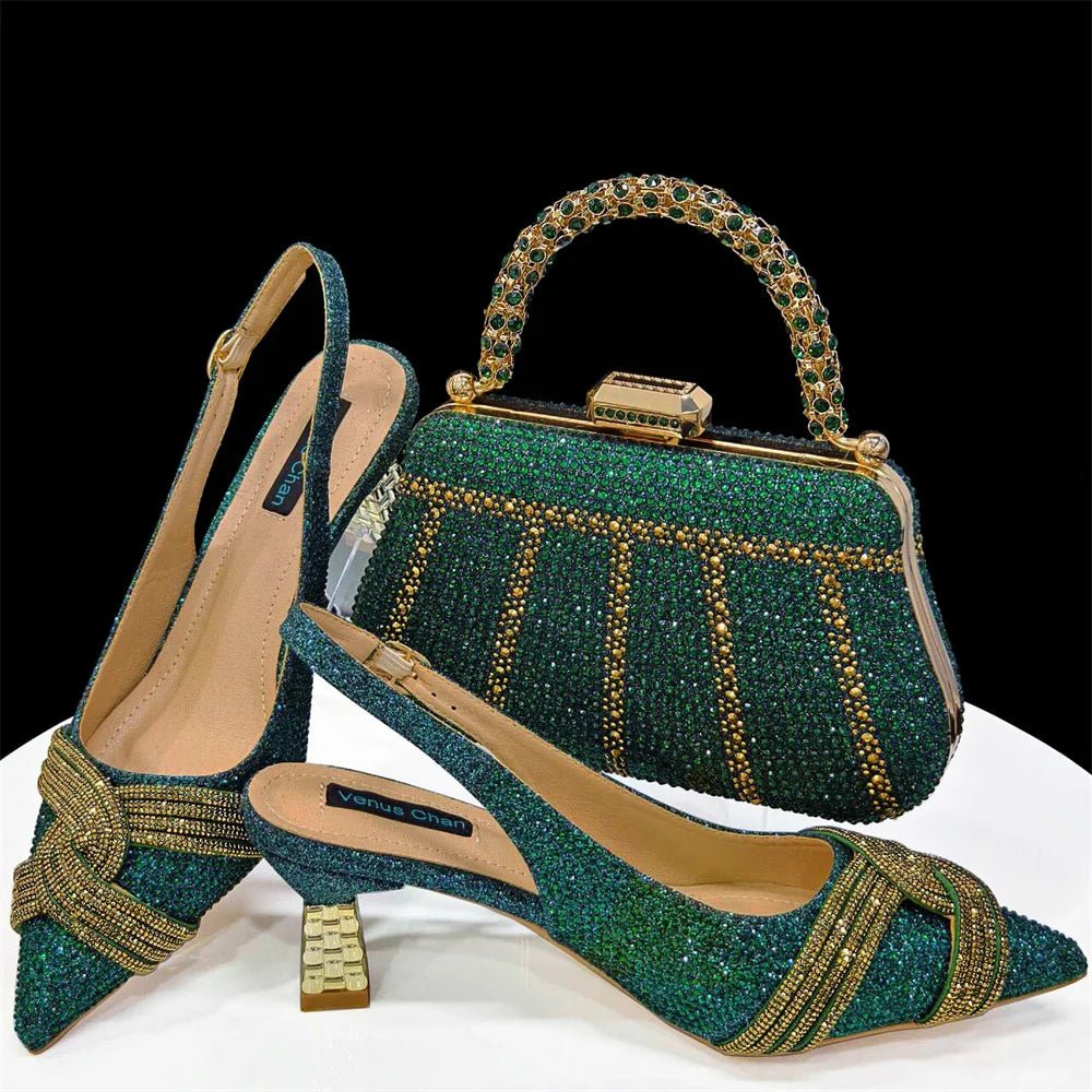 Lastest Italian Style Shoes with Matching Bag Set ED1290 - Luzilly Bridal & Apparel
