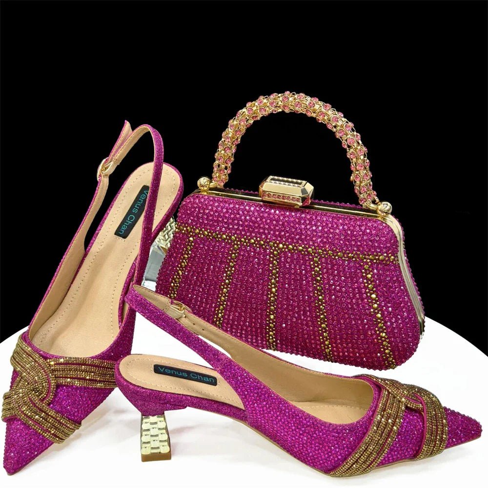Lastest Italian Style Shoes with Matching Bag Set ED1290 - Luzilly Bridal & Apparel