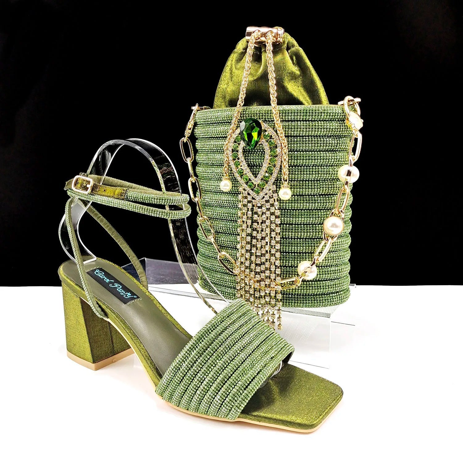 Lastest Ladies Shoes with Matching Bag Set HJJ1-23 - Luzilly Bridal & Apparel