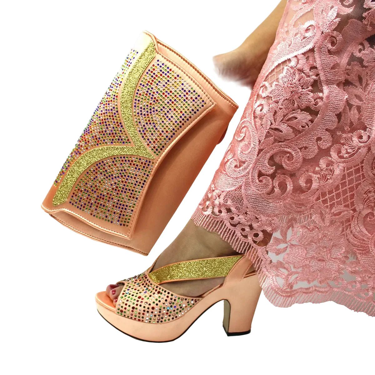 Latest African Women Shoes and Bag Set EDN23 - Luzilly Bridal & Apparel