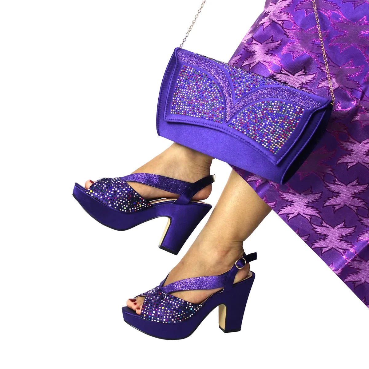 Latest African Women Shoes and Bag Set EDN23 - Luzilly Bridal & Apparel