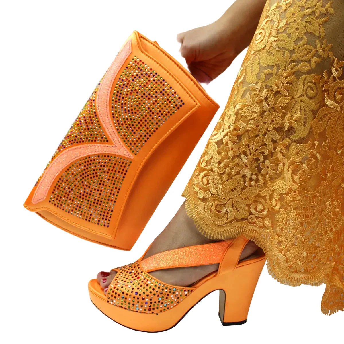 Latest African Women Shoes and Bag Set EDN23 - Luzilly Bridal & Apparel