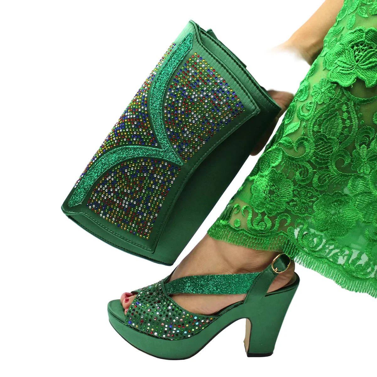 Latest African Women Shoes and Bag Set EDN23 - Luzilly Bridal & Apparel