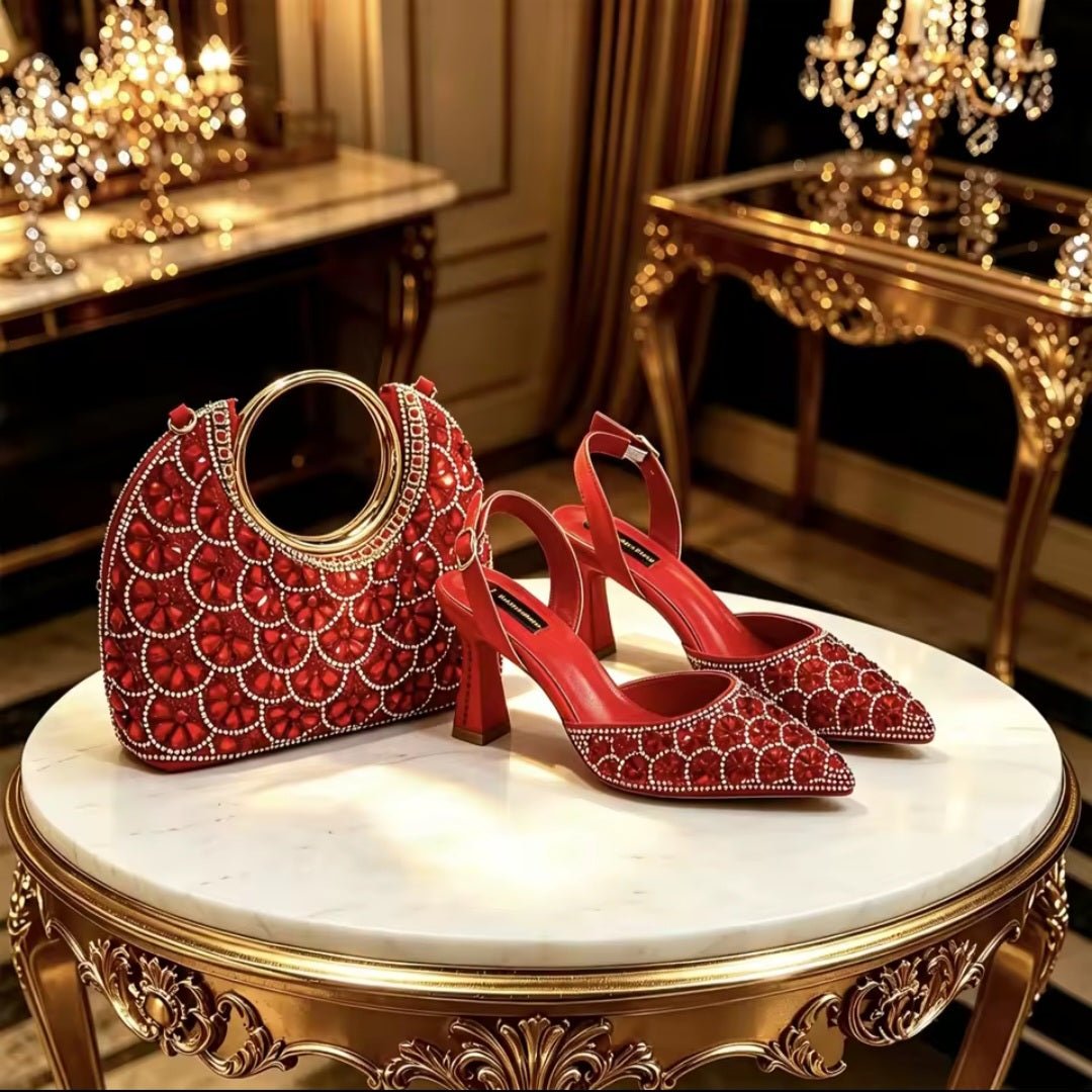 Latest Italian Ladies Shoes and Bag Set EDS42 - Luzilly Bridal & Apparel