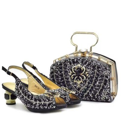 Latest Italian Shoes and Matching Bag Set ED201 - Luzilly Bridal & Apparel