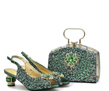 Latest Italian Shoes and Matching Bag Set ED201 - Luzilly Bridal & Apparel