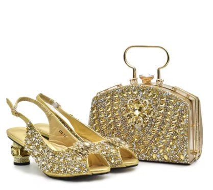 Latest Italian Shoes and Matching Bag Set ED201 - Luzilly Bridal & Apparel