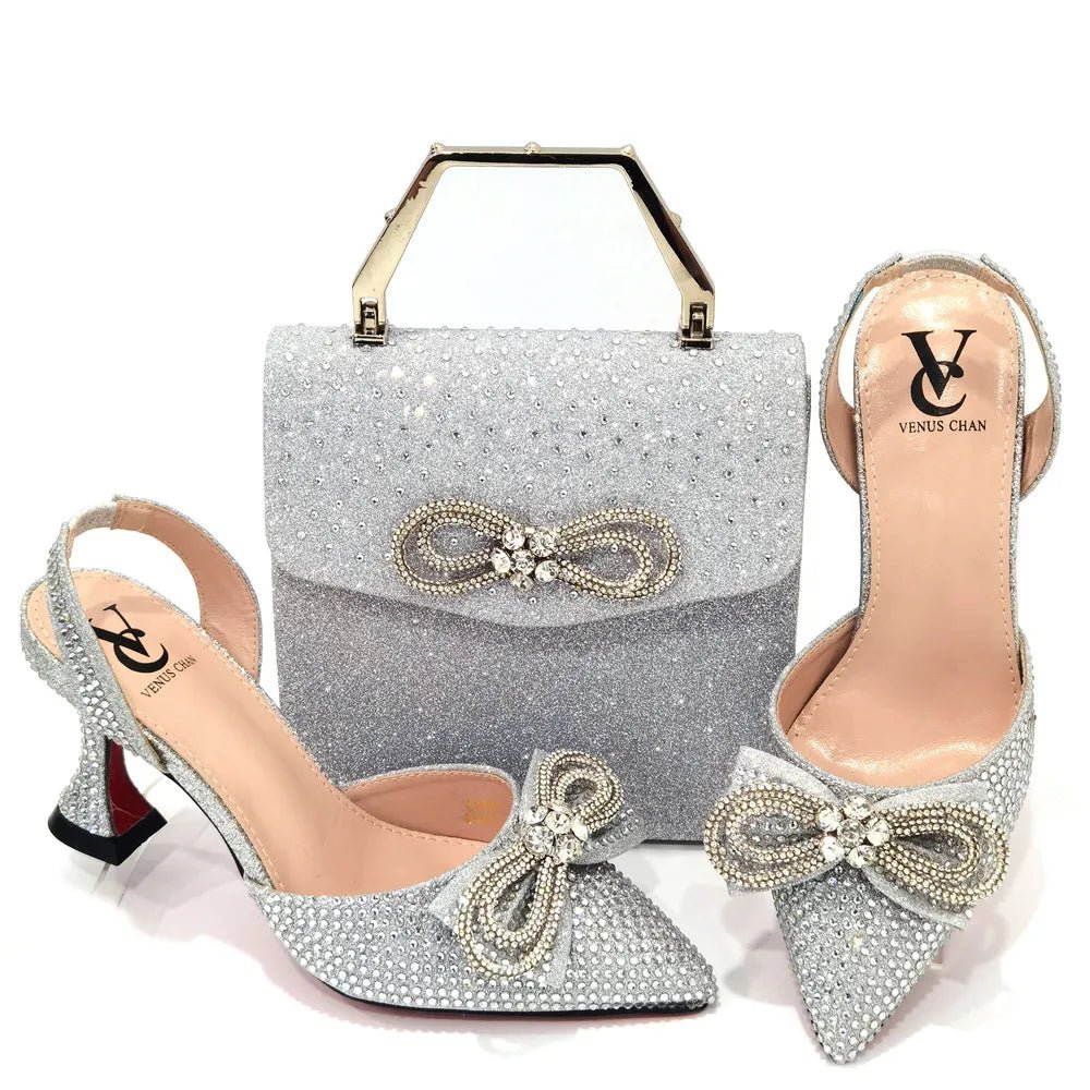 Latest Ladies Shoes and Matching Bag Set ED1-9 - Luzilly Bridal & Apparel